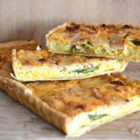 Smoked Turkey, Asparagus and Parmesan Tart