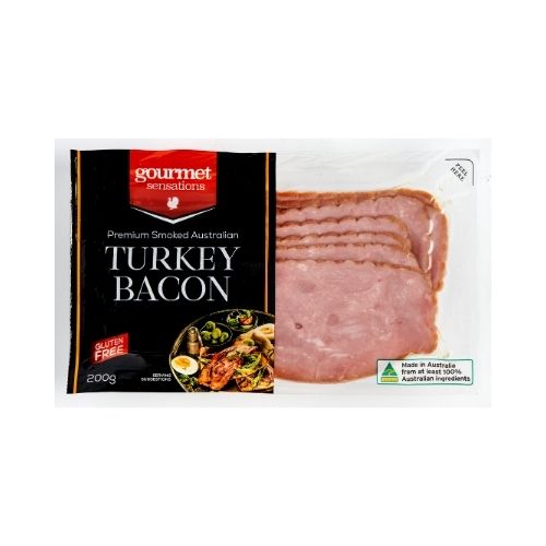 Gourmet Sensations – Premium Smoked Turkey Bacon (200g) Gourmet Sensations – Premium Smoked Turkey Bacon (200g)