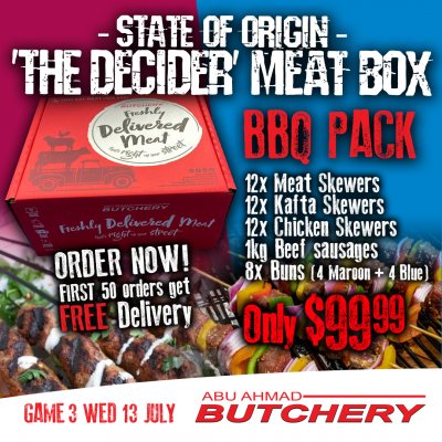 State of Origin Abu-Ahmad-Butchery-Sydney-Online-Halal-Butcher-ABU AHMAD post Decider Box BBQ